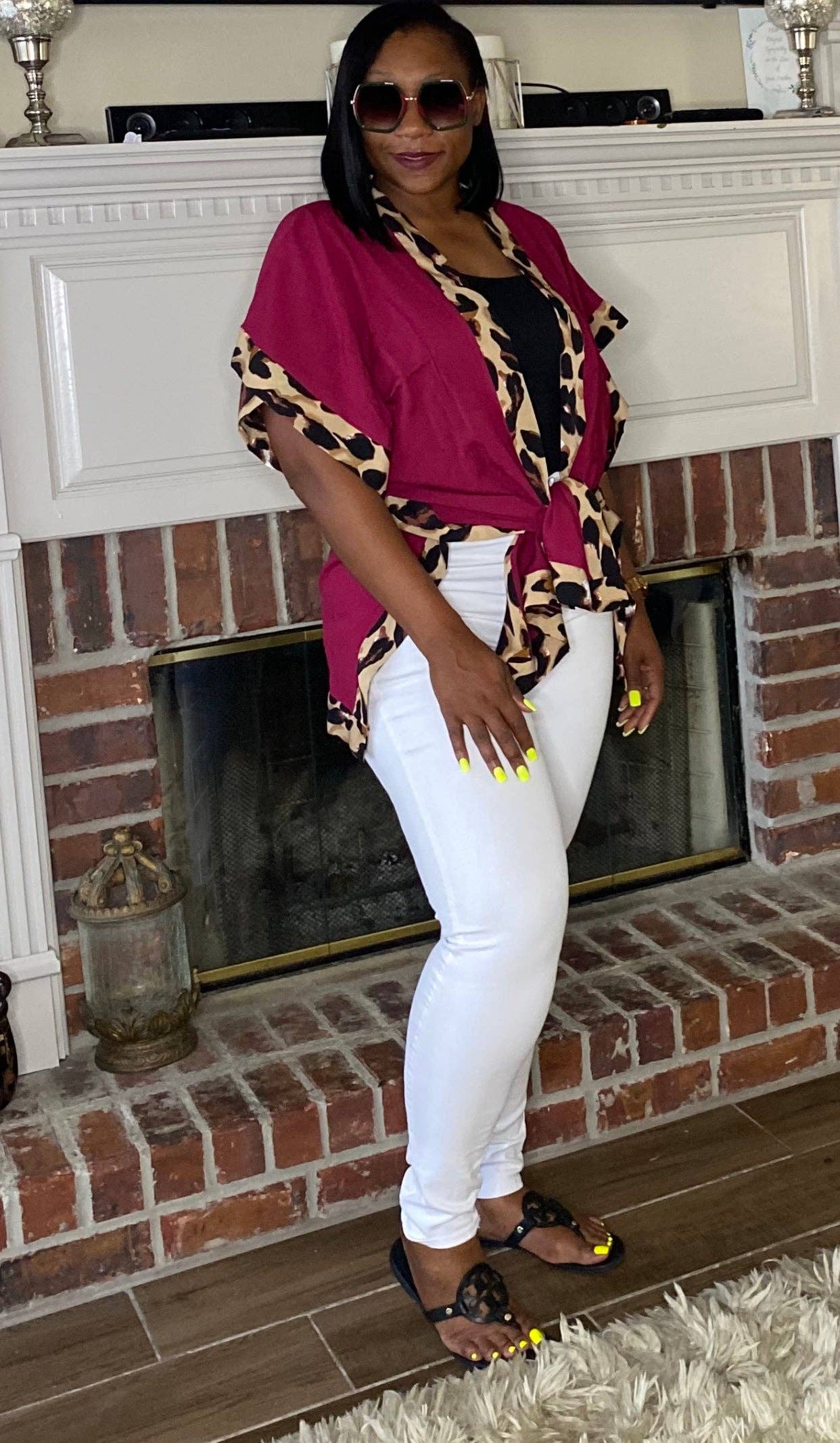 Kimono Cardigan (Burgundy)