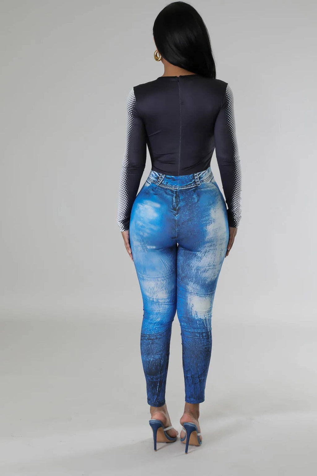 Denim Illusion Jumpsuit: S