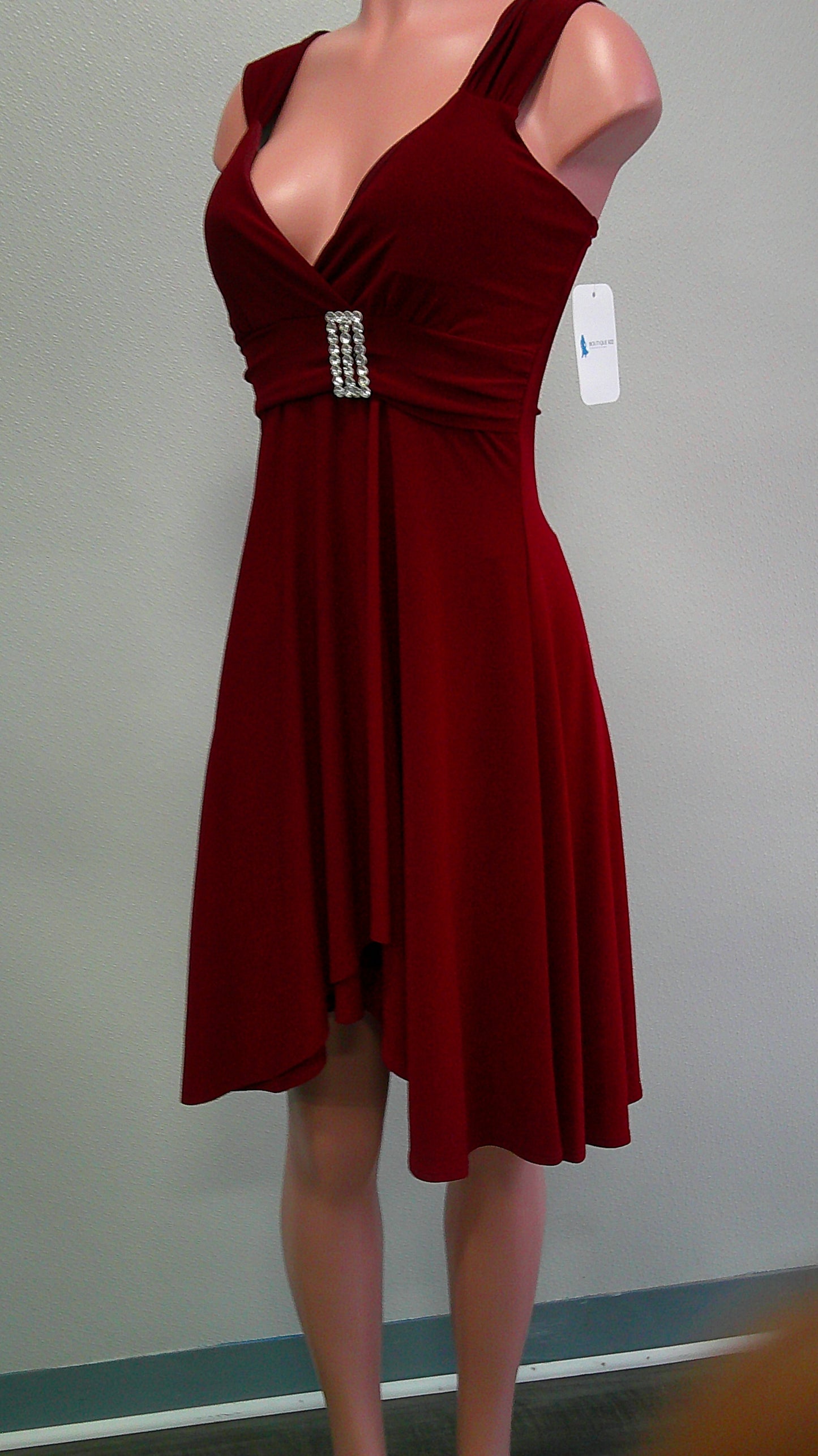 Burgundy Sexy Prom Party Dress