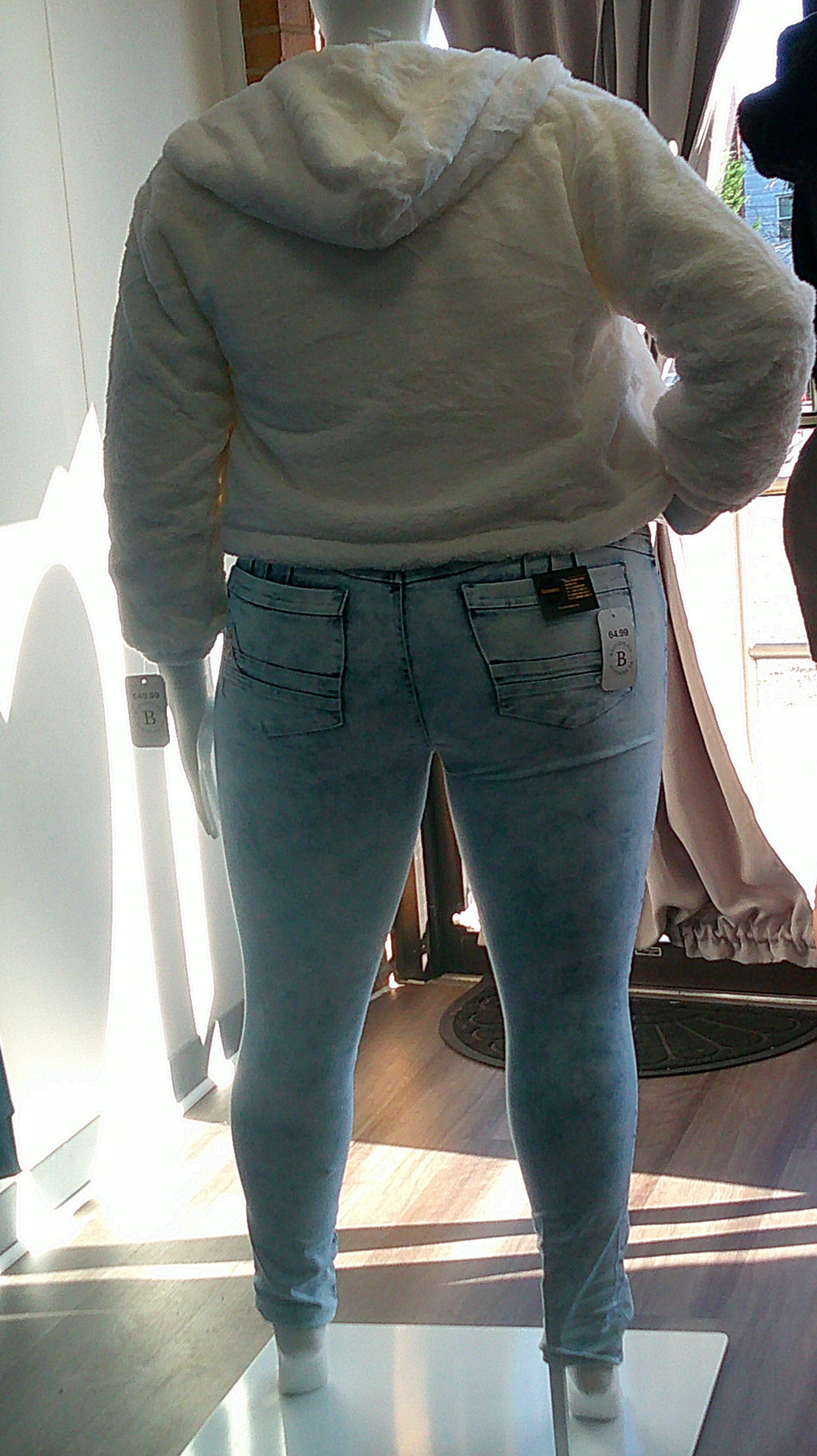 Acid Washed Stretch Jeans