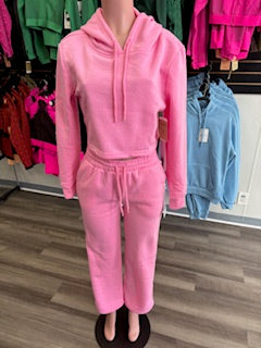 Cropped Hooded Two-Piece Sweat Suite