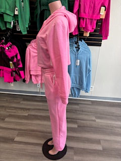 Cropped Hooded Two-Piece Sweat Suite